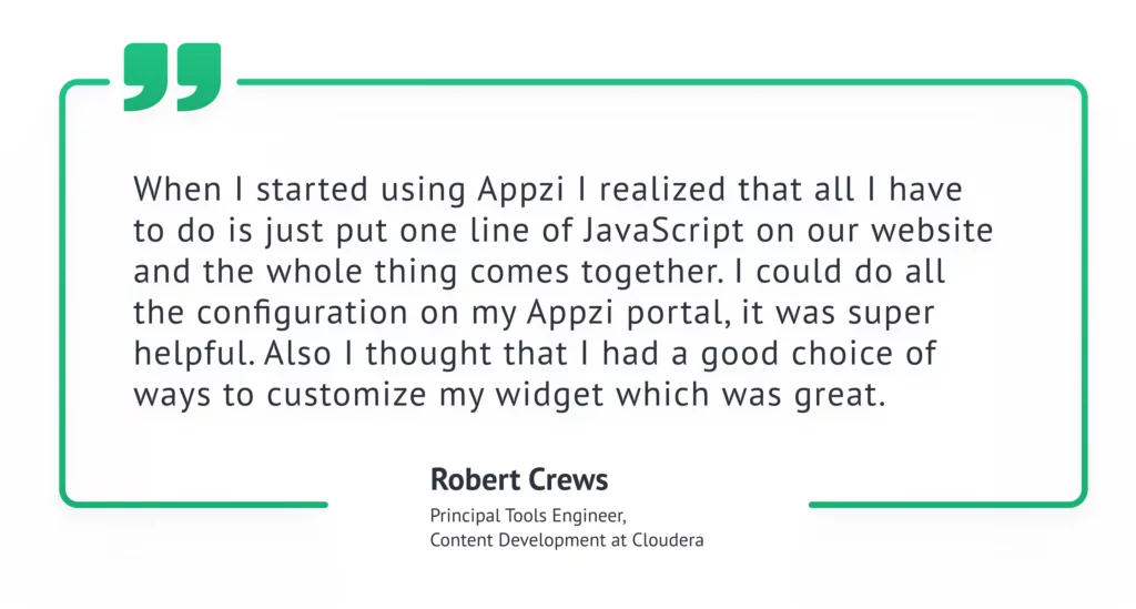 robert crews testimonial quote for appzi