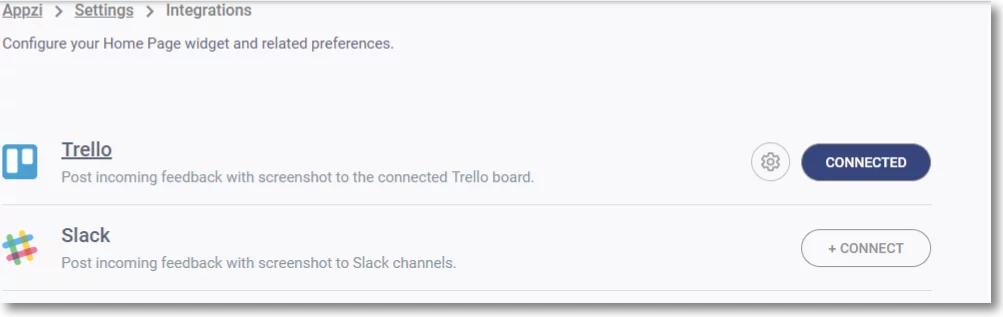 integrate appzi with slack and trello